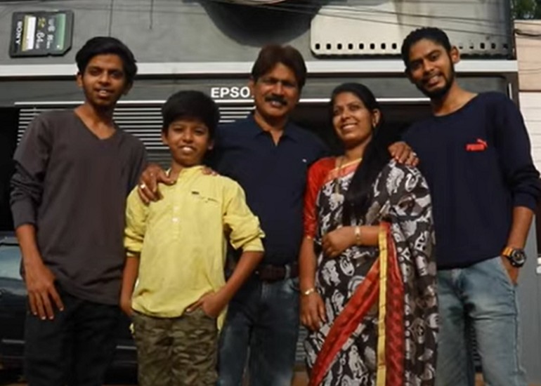 Ravi Hongal and his family