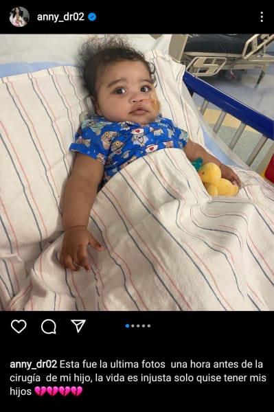 Anny Francisco IG last photo of Adriel before surgery, death