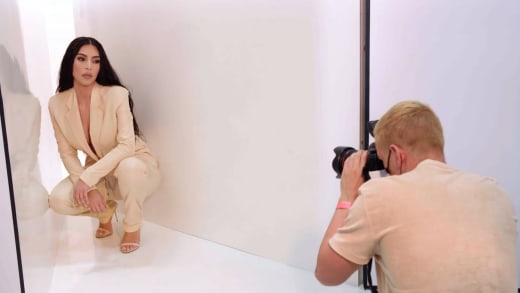 Kim Kardashian at a Modeling Shoot
