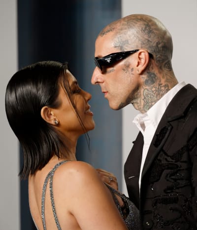 Kourtney Kardashian and Travis Barker Prepare to Kiss