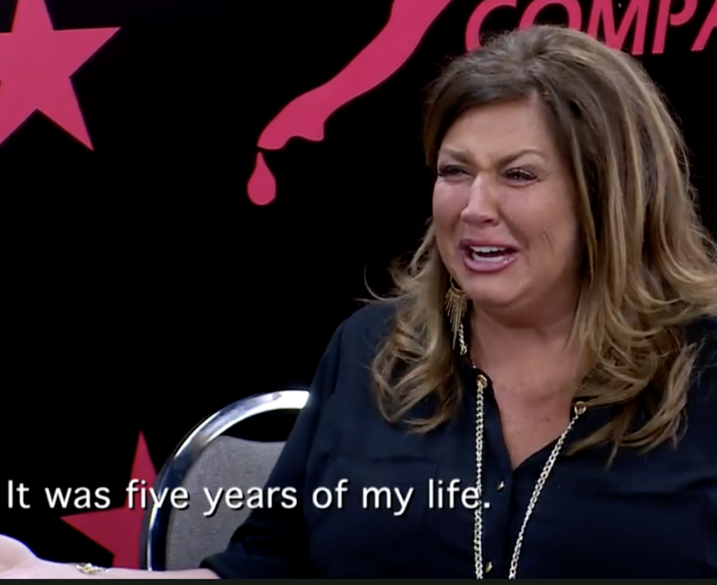 Abby Lee Miller Cries. Hard.