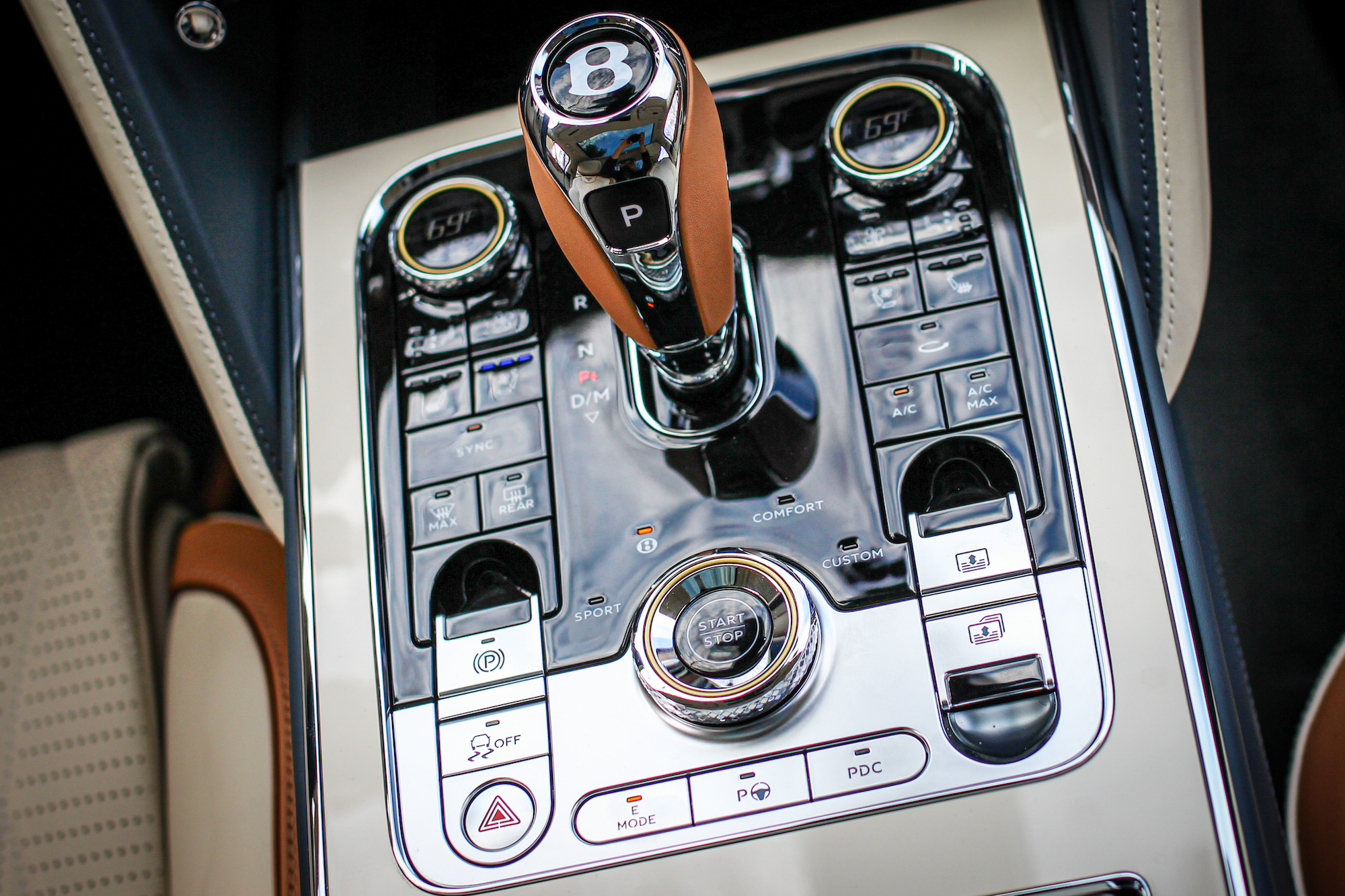 bentley flying spur hybrid controls