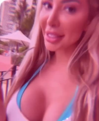 Farrah Abraham via pink filter