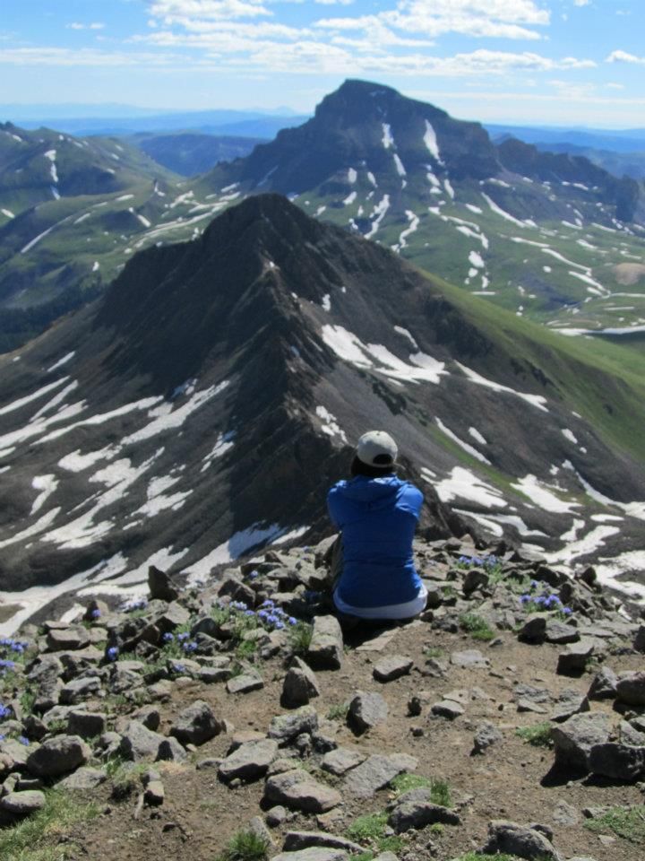 The author on her mountain retreat.