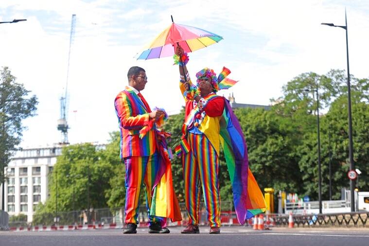 Pride parade, Pride march, Pride parade London, Pride march London, 50th anniversary London Pride parade, indian express news