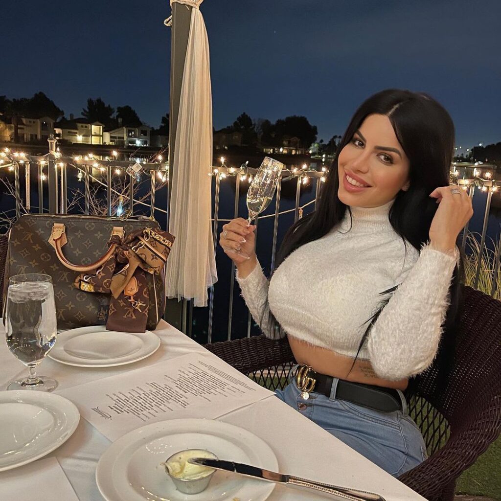 Larissa Lima Enjoys Her Dinner