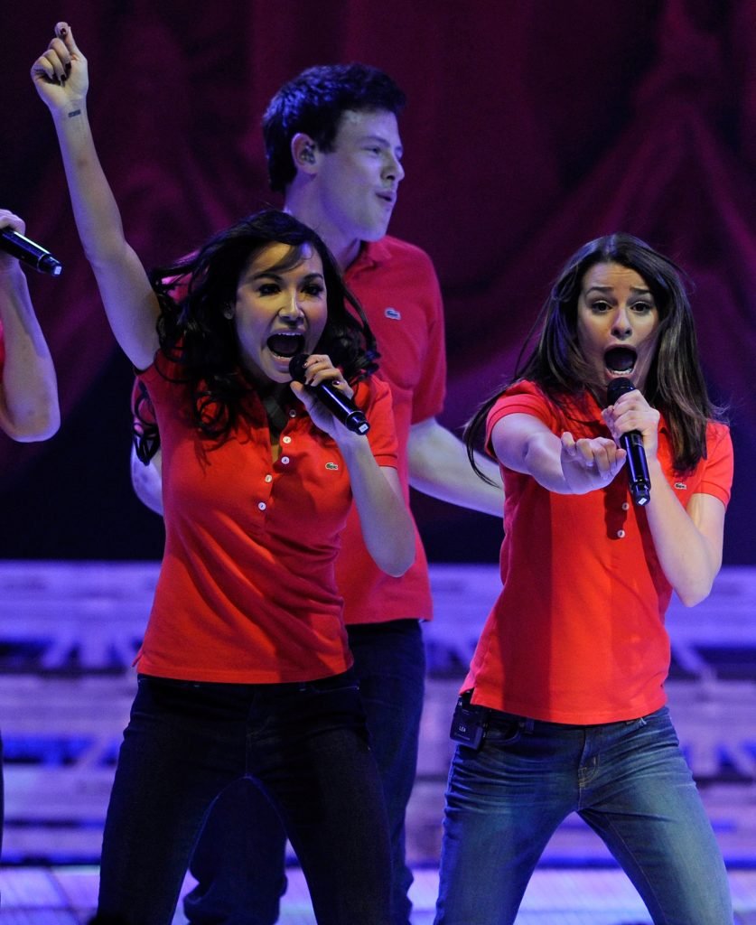 Naya Rivear Cory Monteith Lea Michele Glee Concert 2011