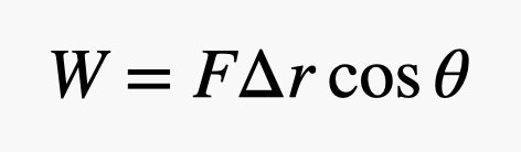 W equals F delta r cosine theta