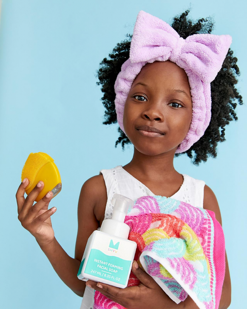 Mylah Gyimah shows off her natural kid's skincare product, Shyv 