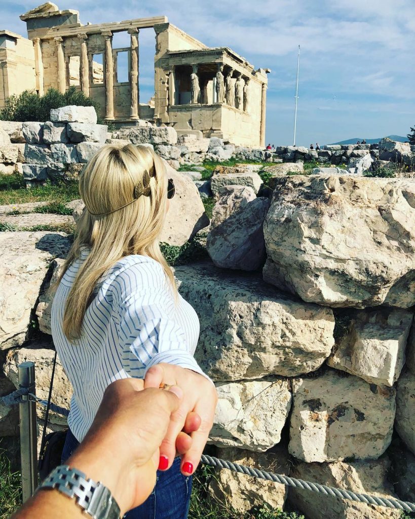 Lesley Cook and David Beador Hold Hands in Greece