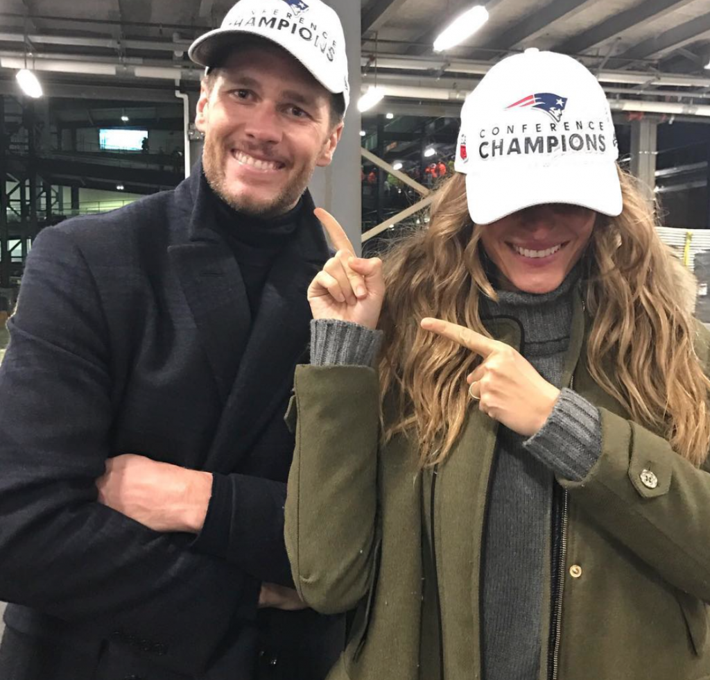 Tom Brady and Gisele Bundchen Super Bowl Selfie