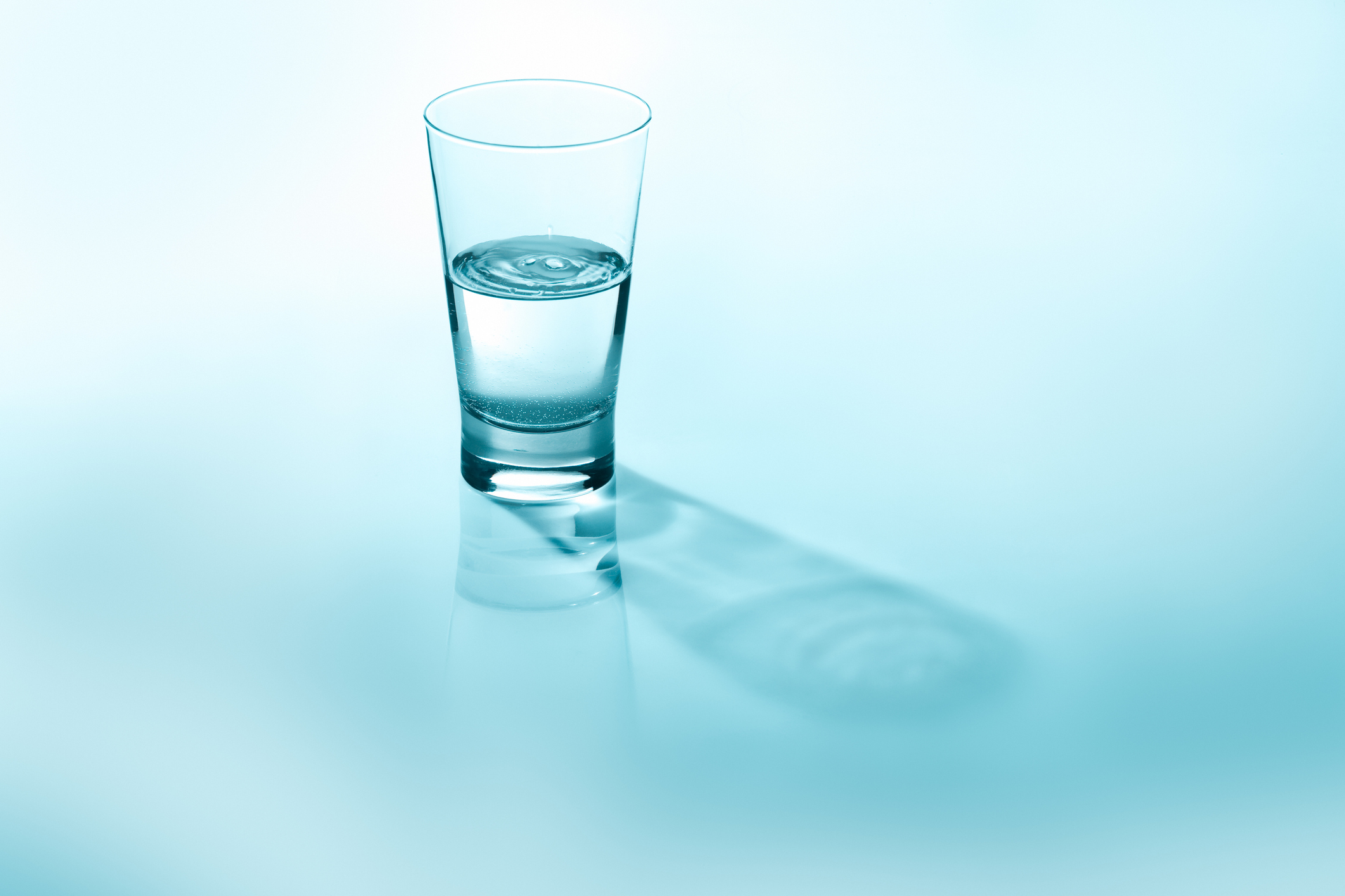 Half full, half empty glass