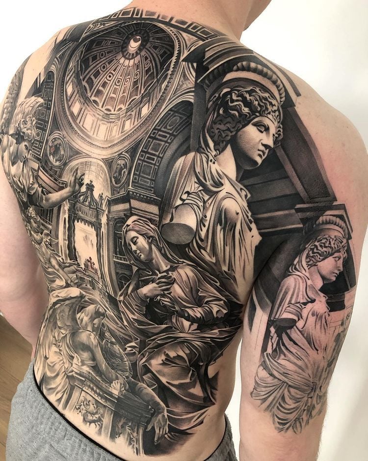 The Sculpture and Architecture-Inspired Tattoos of Ruben Jordan ...