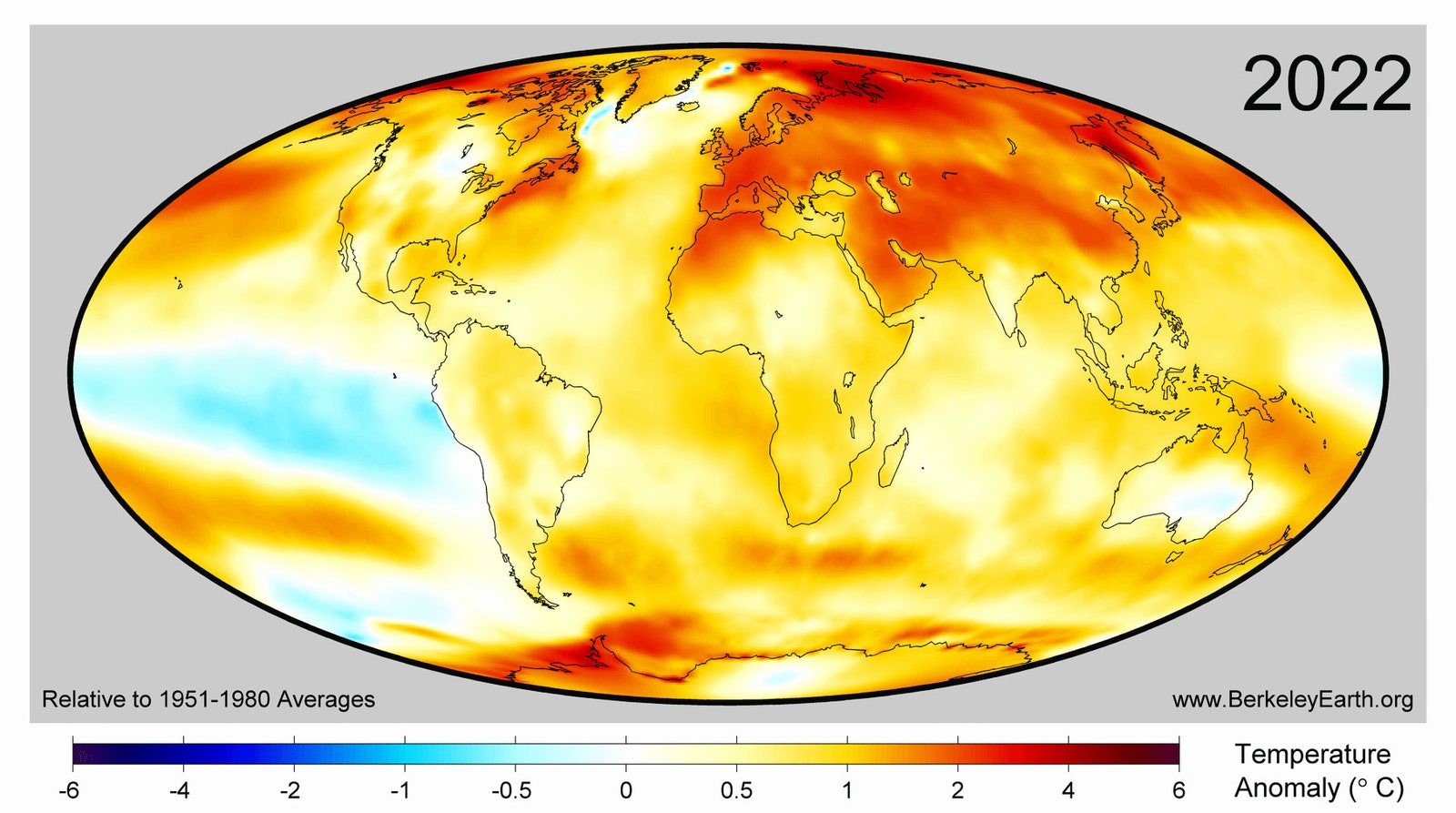 map of planet with color coded shadings