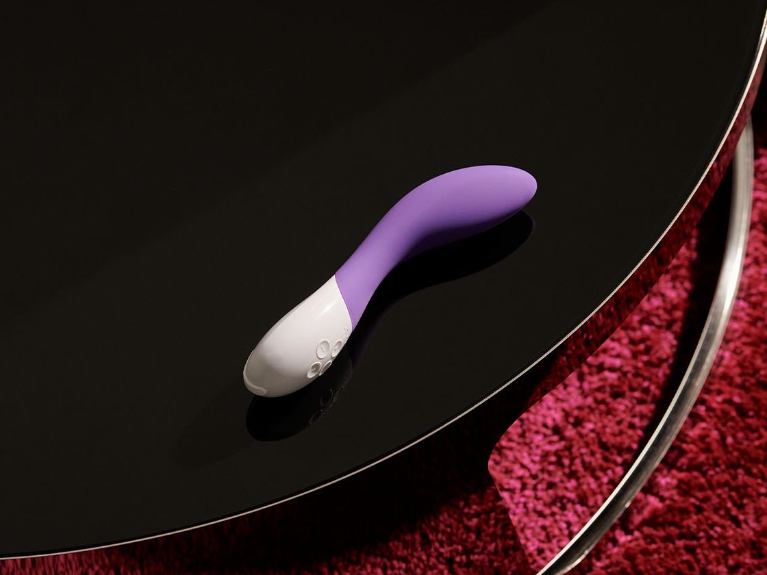 Lelo Mona 2 toy on a black table