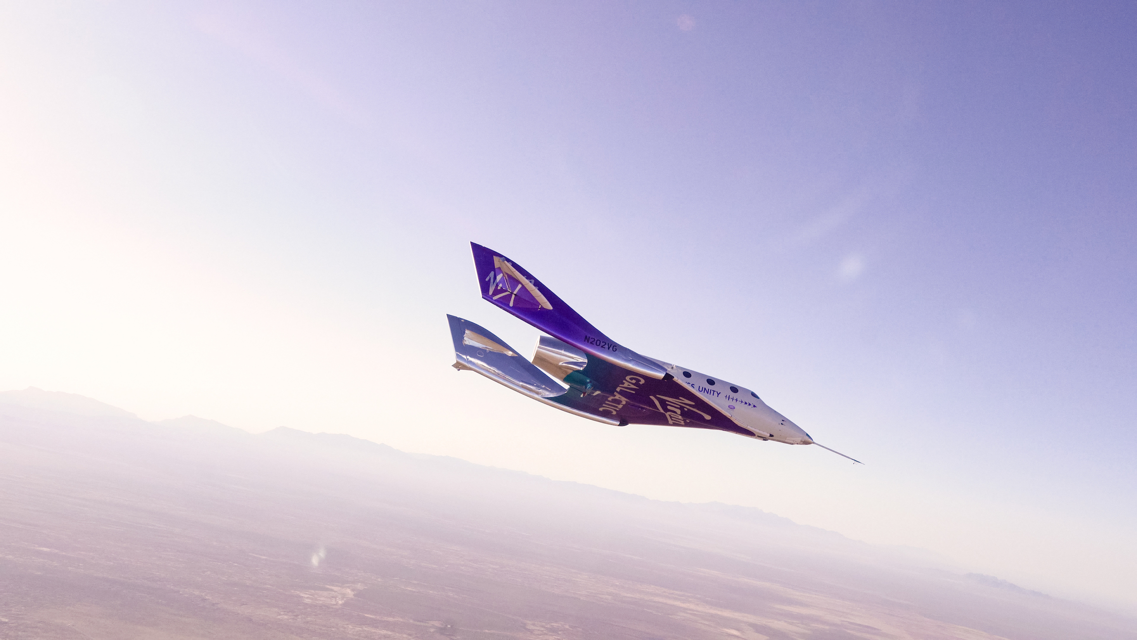 Virgin Galactic VSS Unity in flight