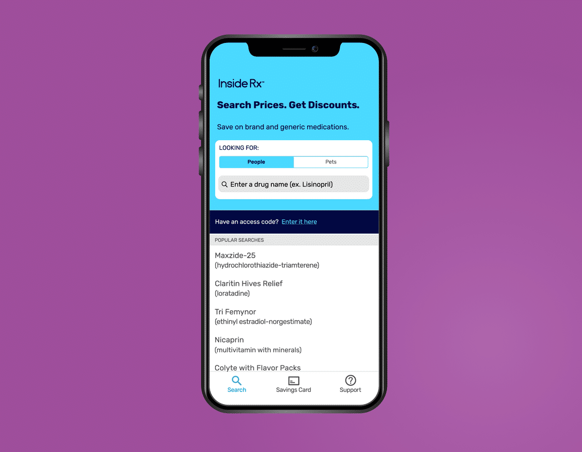 Inside RX app shown on iPhone