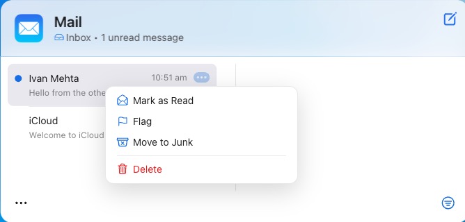 New iCloud.com interface allows quick actions