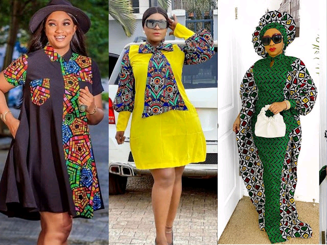 Styles for plain and best sale pattern ankara