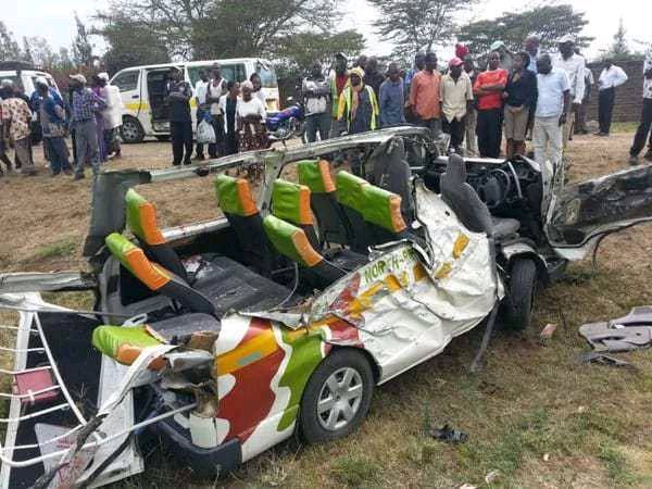 Several Allegedly Feared Dead After A 14 Seater Matatu Rams Into A