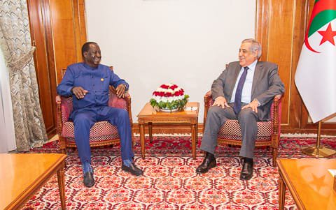 Raila meets Algeria’s Prime Minister as he takes AUC campaign to the north