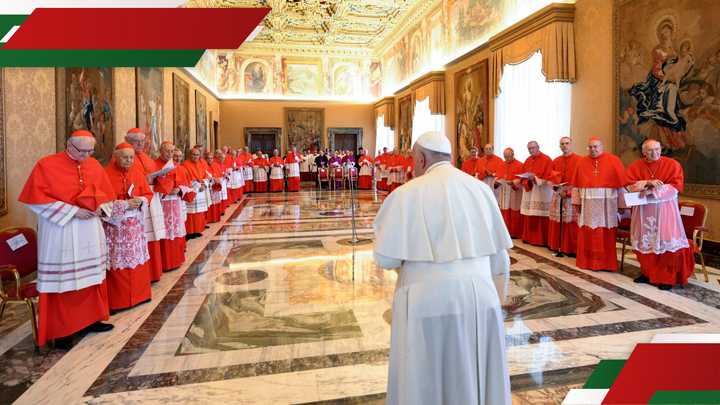 Pope with Cardinals.