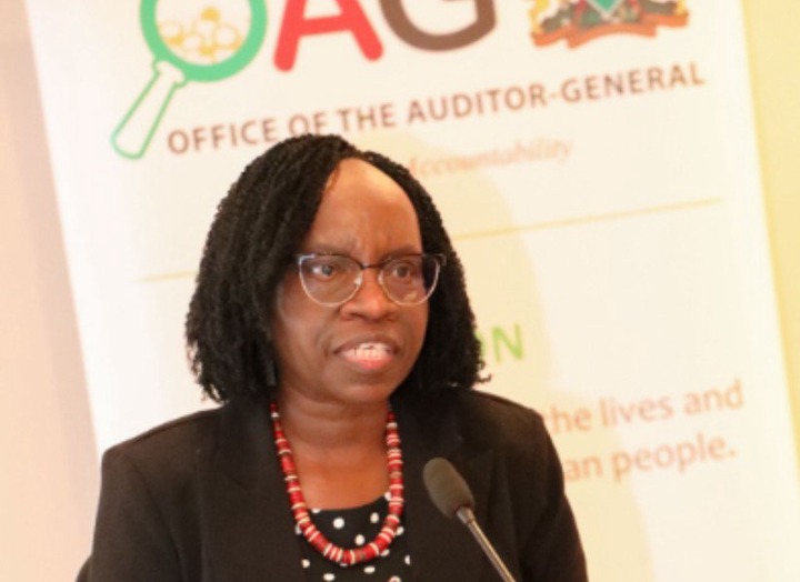 Auditor General Nancy Gathungu at a past address. PHOTO/@@NdindiNyoro/X