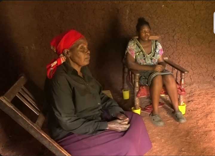 Edna Mwango and her grandma.