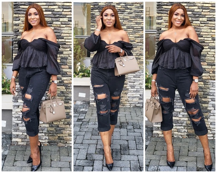 Check Out The Stylish Jean Linda Ikeji Slayed in as She Shared New Photos -  