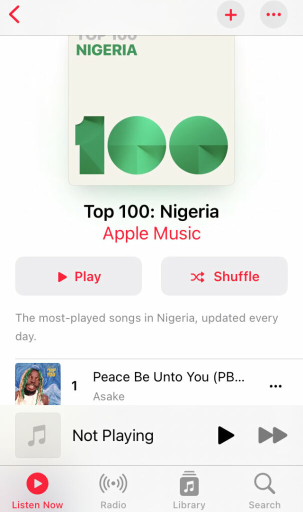 Asake’s ‘Peace Be Unto You’ Tops 'Apple Music Top 100 Nigeria' In 24