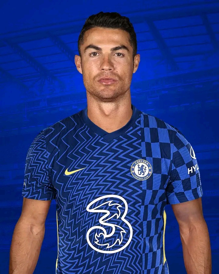 Cristiano ronaldo 2024 wearing chelsea shirt