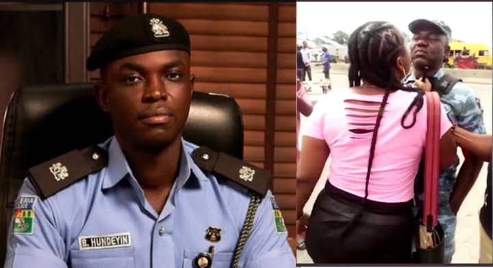 Police Chief Sp Ben Hundeyin Reacts To Video Of A Woman Assaulting An Armed Police Officer In 