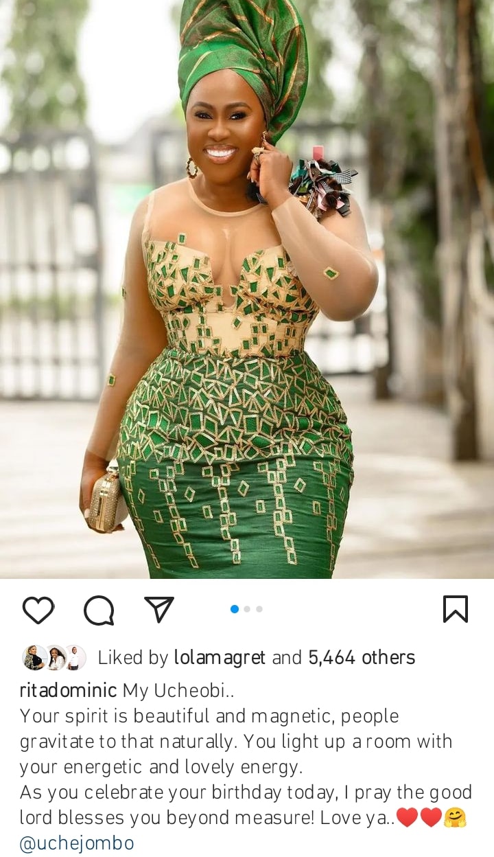 Rita Dominic celebrates Uche Jombo's birthday