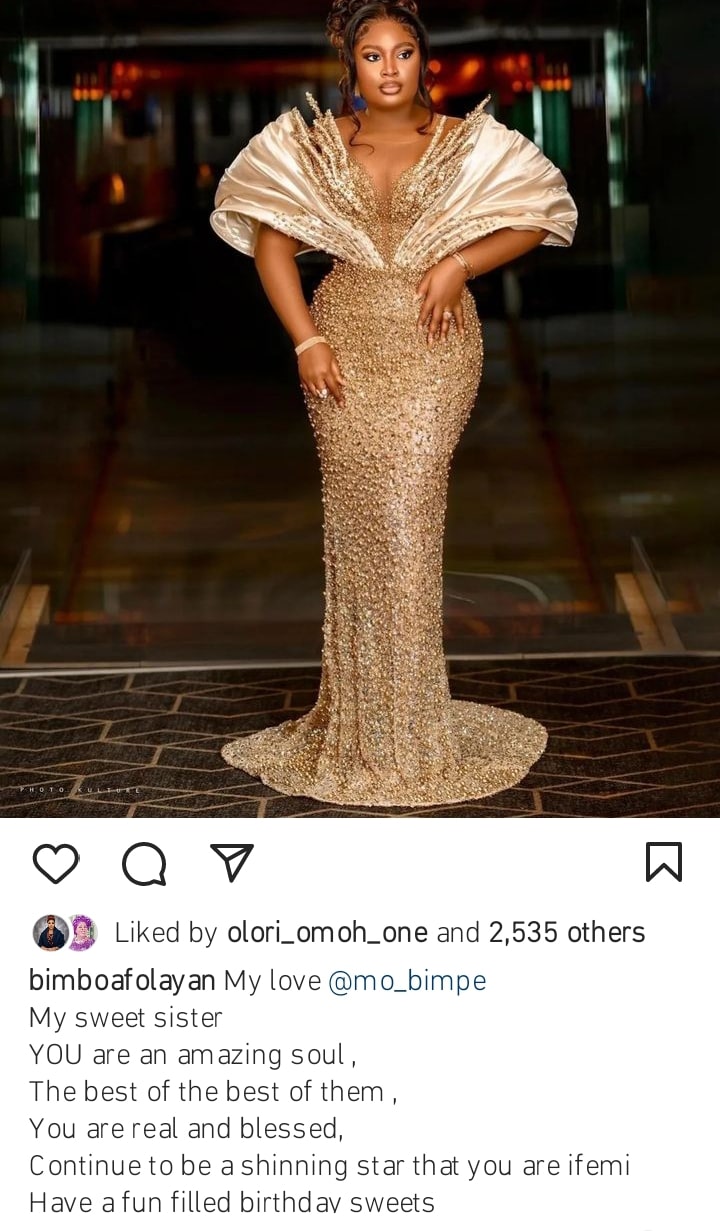 Bimbo Afolayan sweetly celebrates Mo Bimpe's birthday