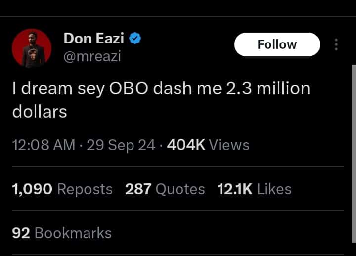 Mr Eazi reveals his dream about Davido