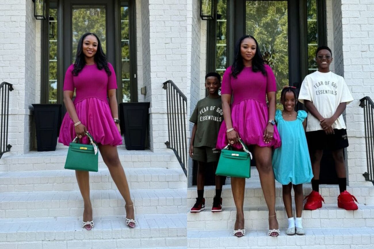 Anita Okoye shares photos of her and her kids at Davido's twins party