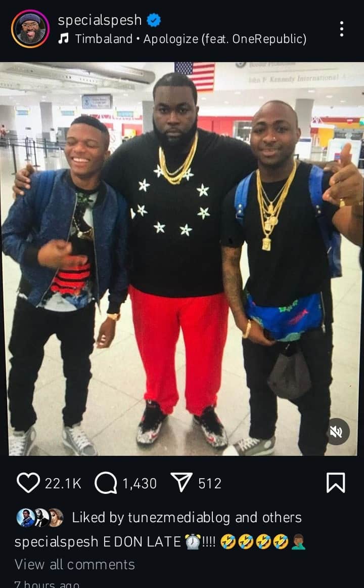 Special Spesh tells Wizkid it is too late