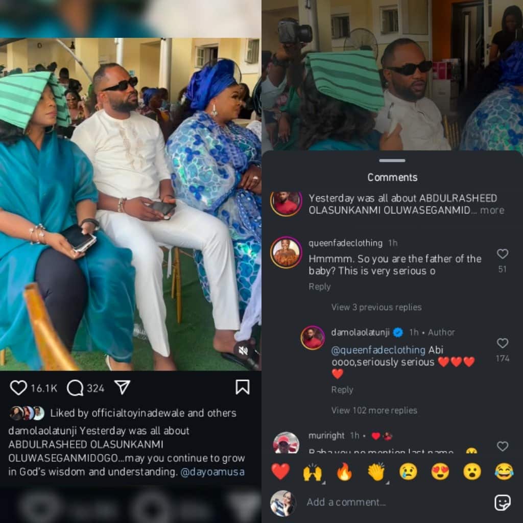 Damola Olatunji replies questions about Dayo Amusa's son