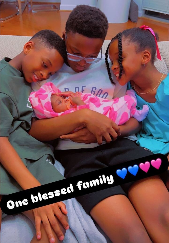 Paul Okoye shares photo of his older kids and new sibling 