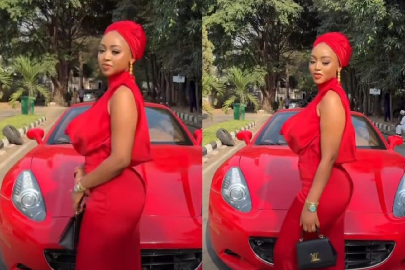 Regina Daniels tells haters not to comment if they haven't cried in Ferrari