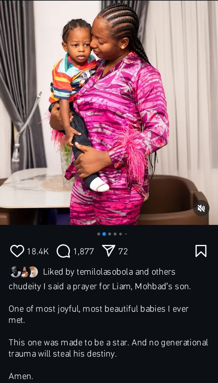 Chude Jideonwo prays for Mohbad's son