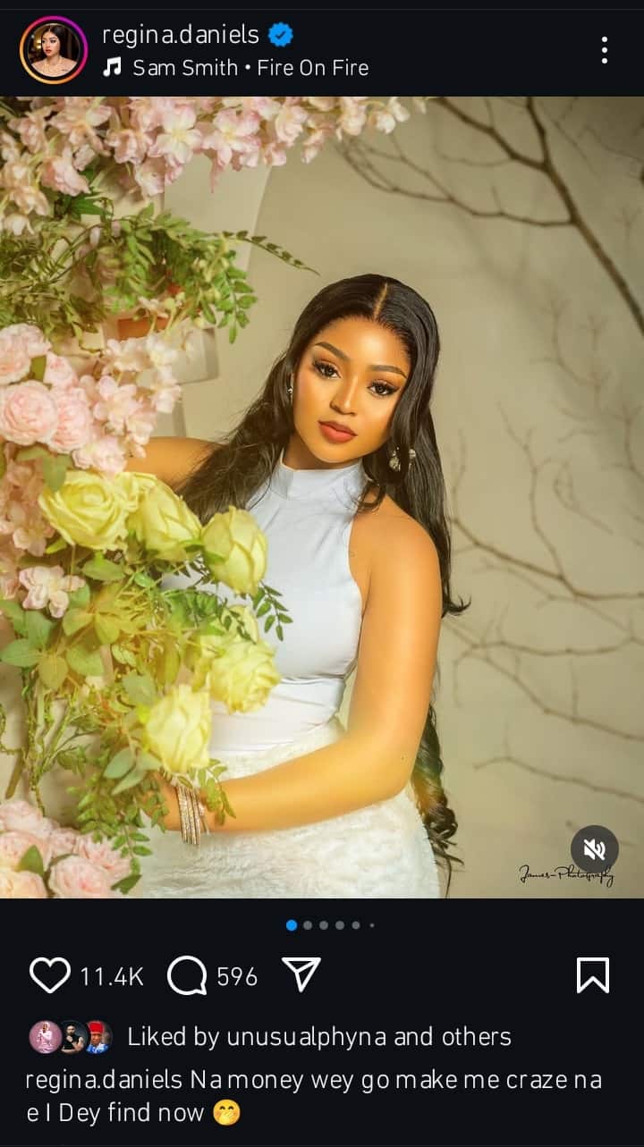 Regina Daniels says she is looking for money