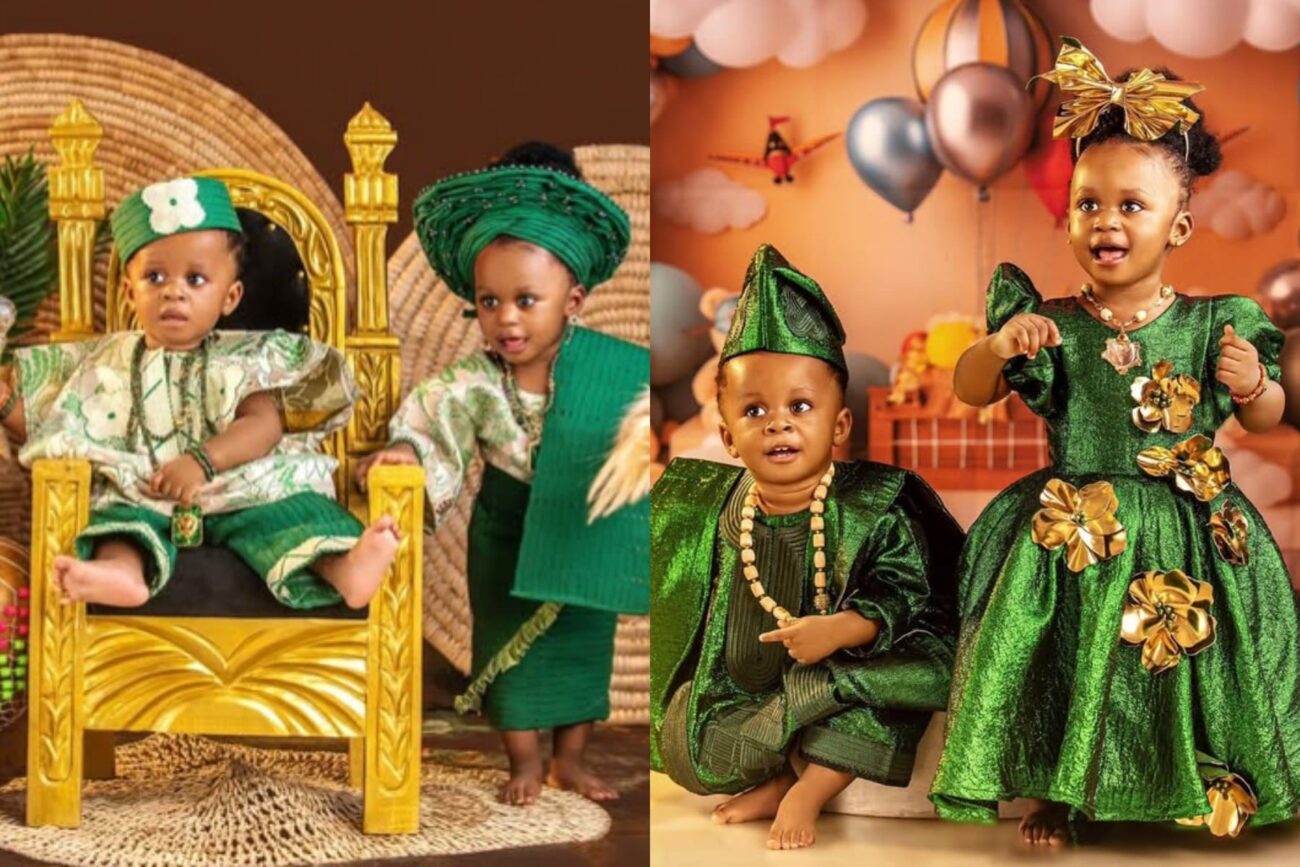 Ooni of Ife and wife celebrate twins' birthday