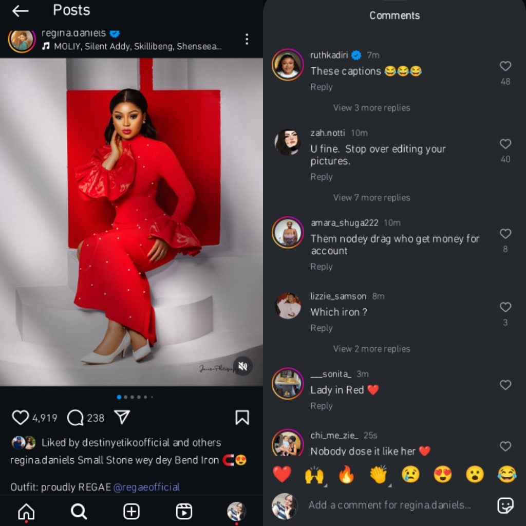 Regina Daniels says she is a stone that bends iron