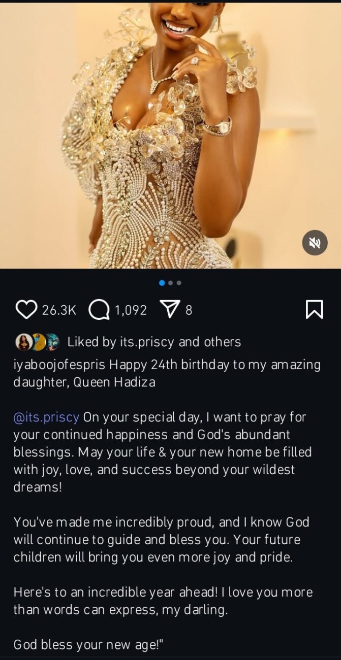 Iyabo Ojo celebrates daughter's 24th birthday