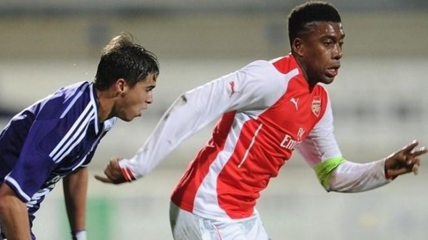 Alex Iwobi in Action During a Uefa Youth League Game. Image: AFP/Getty. 