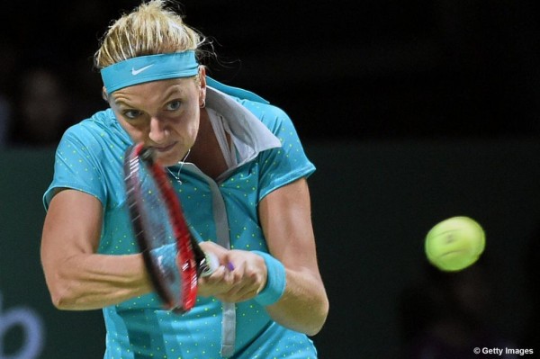 Petra Kvitova Beat Sharapova to Record Her First Win in Singapore. Image: AFP/Getty.