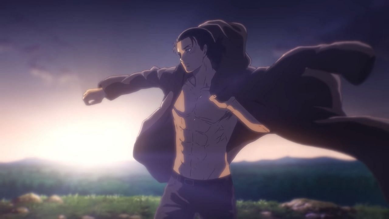 Eren as seen in the Attack on Titan anime (Image via MAPPA Studios)