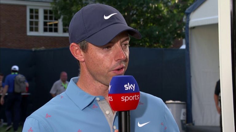 Rory McIlroy was pleased with how he bounced back from his third hole double bogey after being stuck in the fescue for three shots