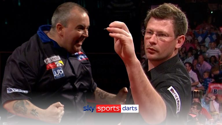 Phil Taylor took on James Wade at Wembley Arena in a remarkable Premier League encounter